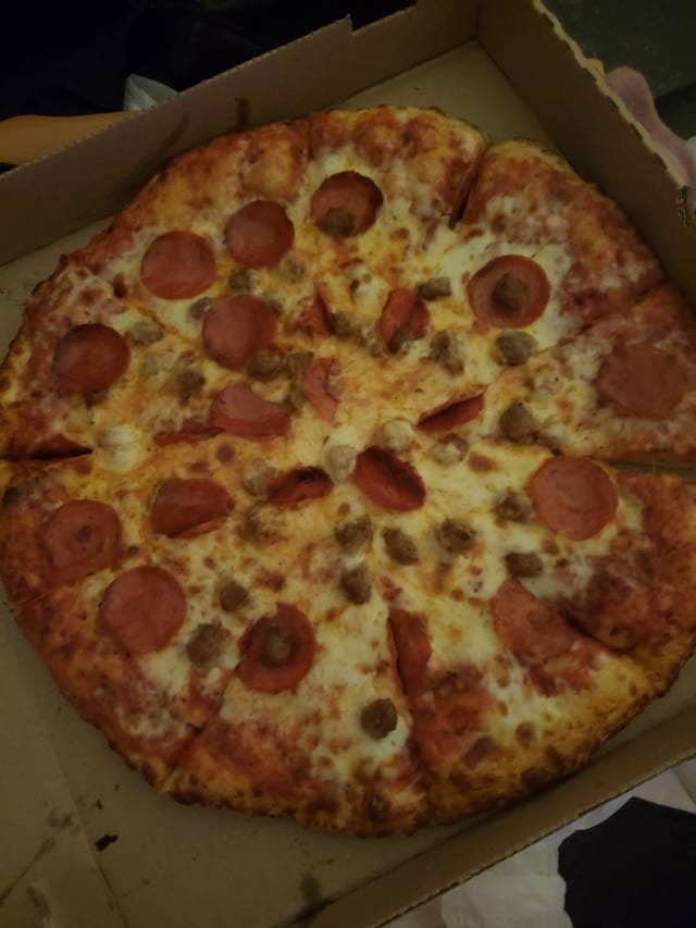 Large Pizza on the go.