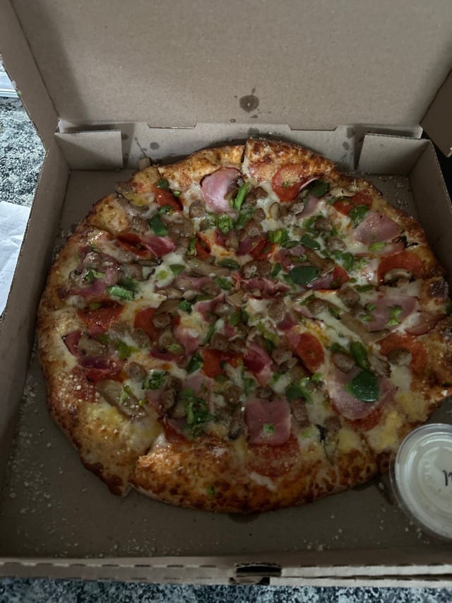 Large 5 Topping Pizza.