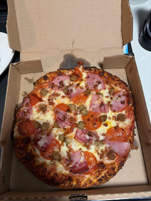 Small 5 topping pizza.